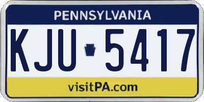 PA license plate KJU5417
