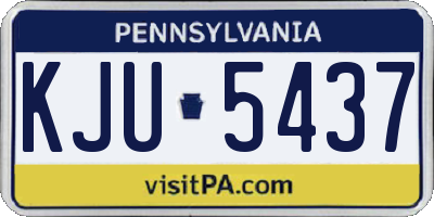 PA license plate KJU5437