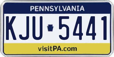 PA license plate KJU5441