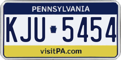PA license plate KJU5454