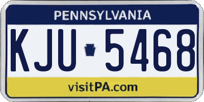 PA license plate KJU5468