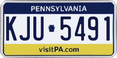 PA license plate KJU5491