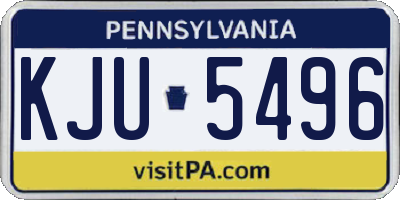 PA license plate KJU5496