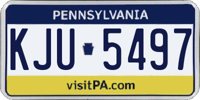 PA license plate KJU5497