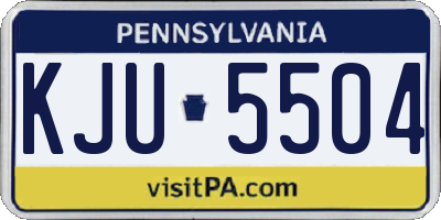 PA license plate KJU5504