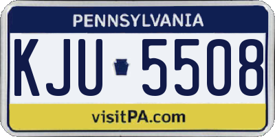 PA license plate KJU5508