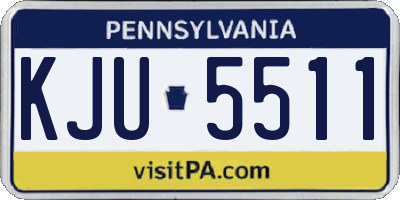 PA license plate KJU5511