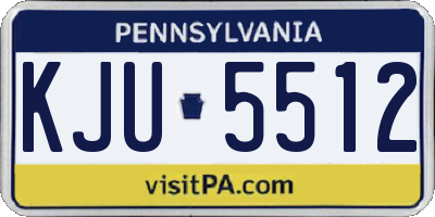 PA license plate KJU5512