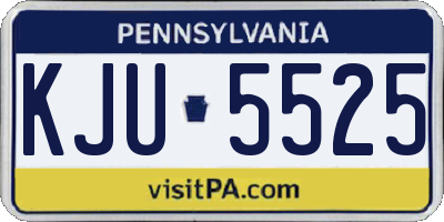 PA license plate KJU5525