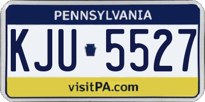 PA license plate KJU5527