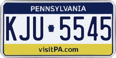 PA license plate KJU5545
