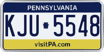 PA license plate KJU5548