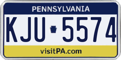 PA license plate KJU5574