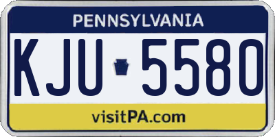 PA license plate KJU5580