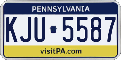 PA license plate KJU5587