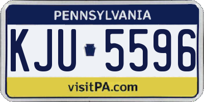 PA license plate KJU5596