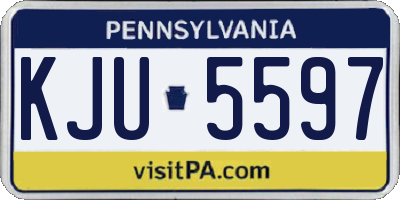 PA license plate KJU5597