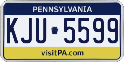 PA license plate KJU5599