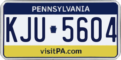 PA license plate KJU5604