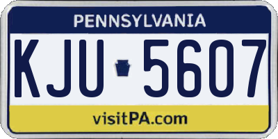 PA license plate KJU5607