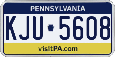 PA license plate KJU5608