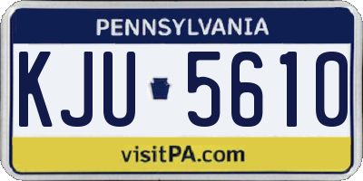 PA license plate KJU5610