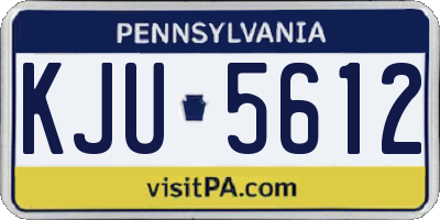 PA license plate KJU5612