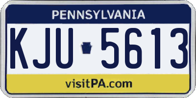 PA license plate KJU5613