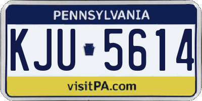 PA license plate KJU5614