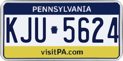 PA license plate KJU5624