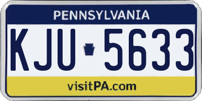 PA license plate KJU5633