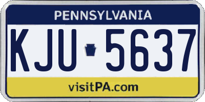 PA license plate KJU5637