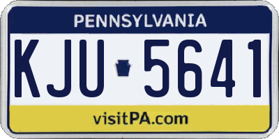 PA license plate KJU5641