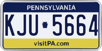 PA license plate KJU5664