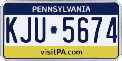 PA license plate KJU5674