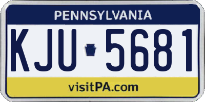 PA license plate KJU5681
