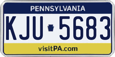 PA license plate KJU5683