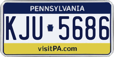 PA license plate KJU5686