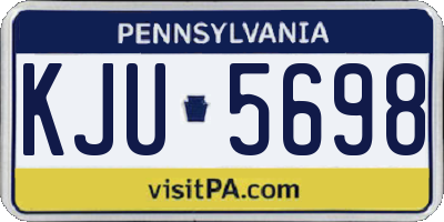 PA license plate KJU5698