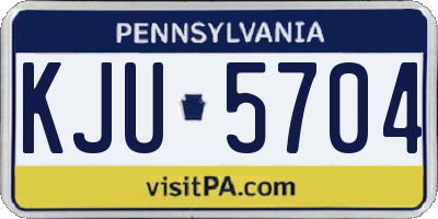 PA license plate KJU5704