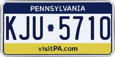 PA license plate KJU5710