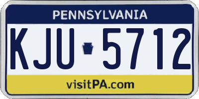 PA license plate KJU5712