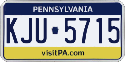 PA license plate KJU5715