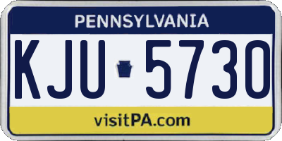 PA license plate KJU5730