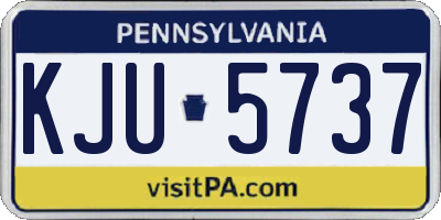 PA license plate KJU5737