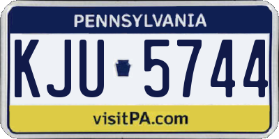 PA license plate KJU5744