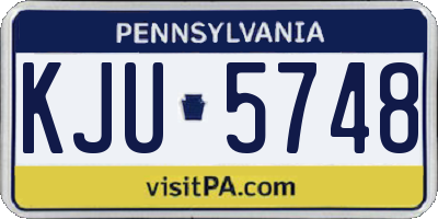 PA license plate KJU5748