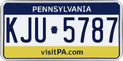PA license plate KJU5787