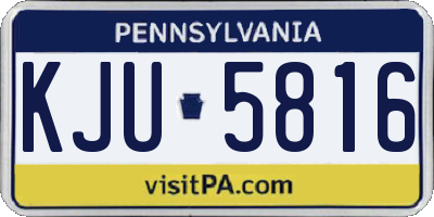 PA license plate KJU5816