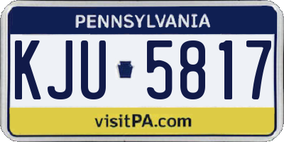 PA license plate KJU5817